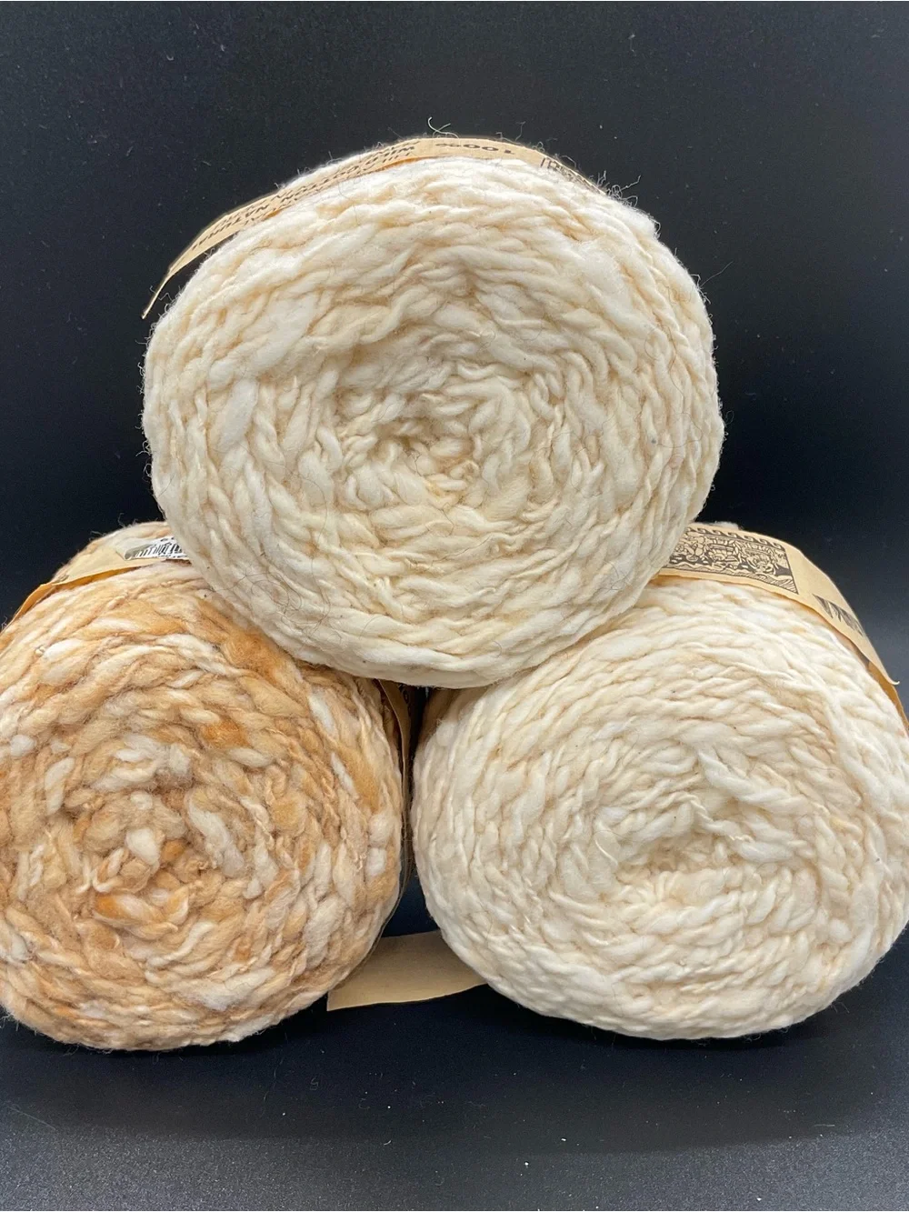 100% Wild Cotton Yarn Hand Spun Peru Three 50gram Cakes Natural Colors